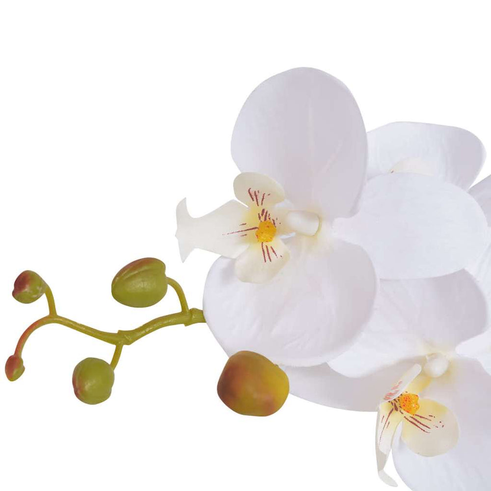 vidaXL Orchidée artificielle avec pot 75 cm blanc