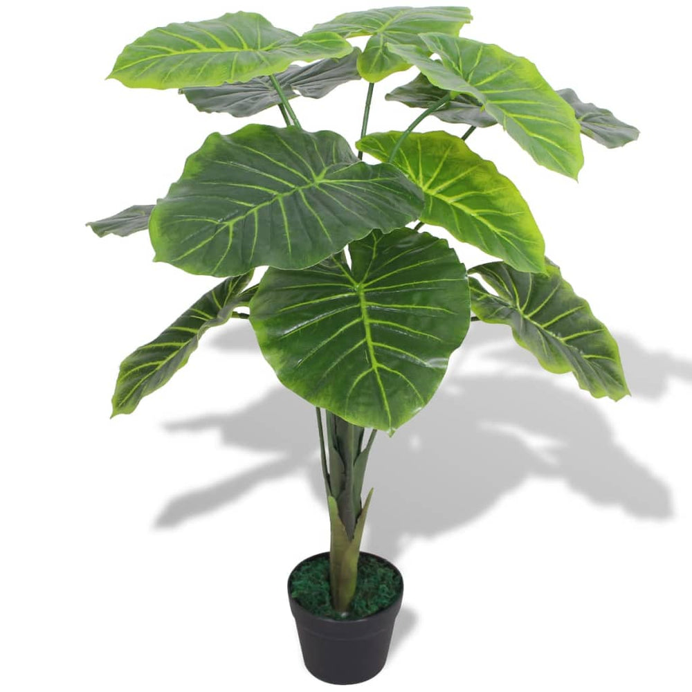 vidaXL Plante de taro artificielle avec pot 85 cm vert