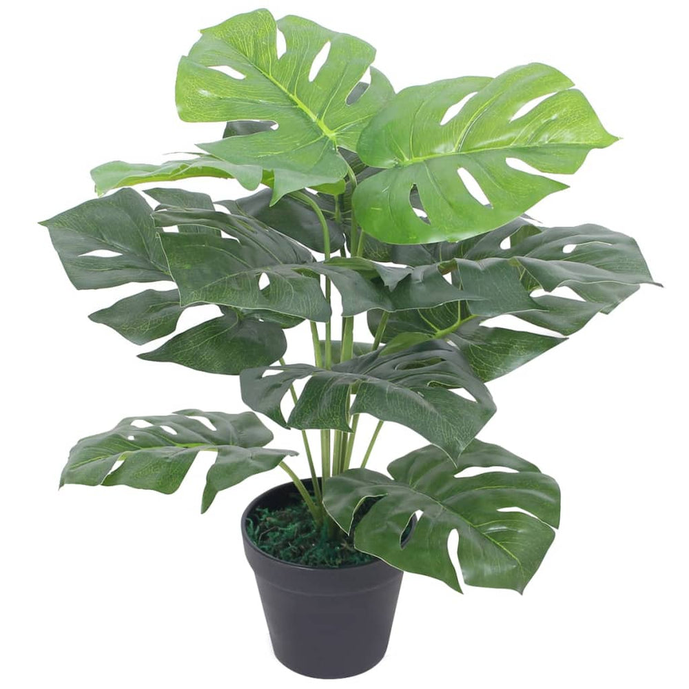 vidaXL Plante artificielle Monstera avec pot 45 cm Verte