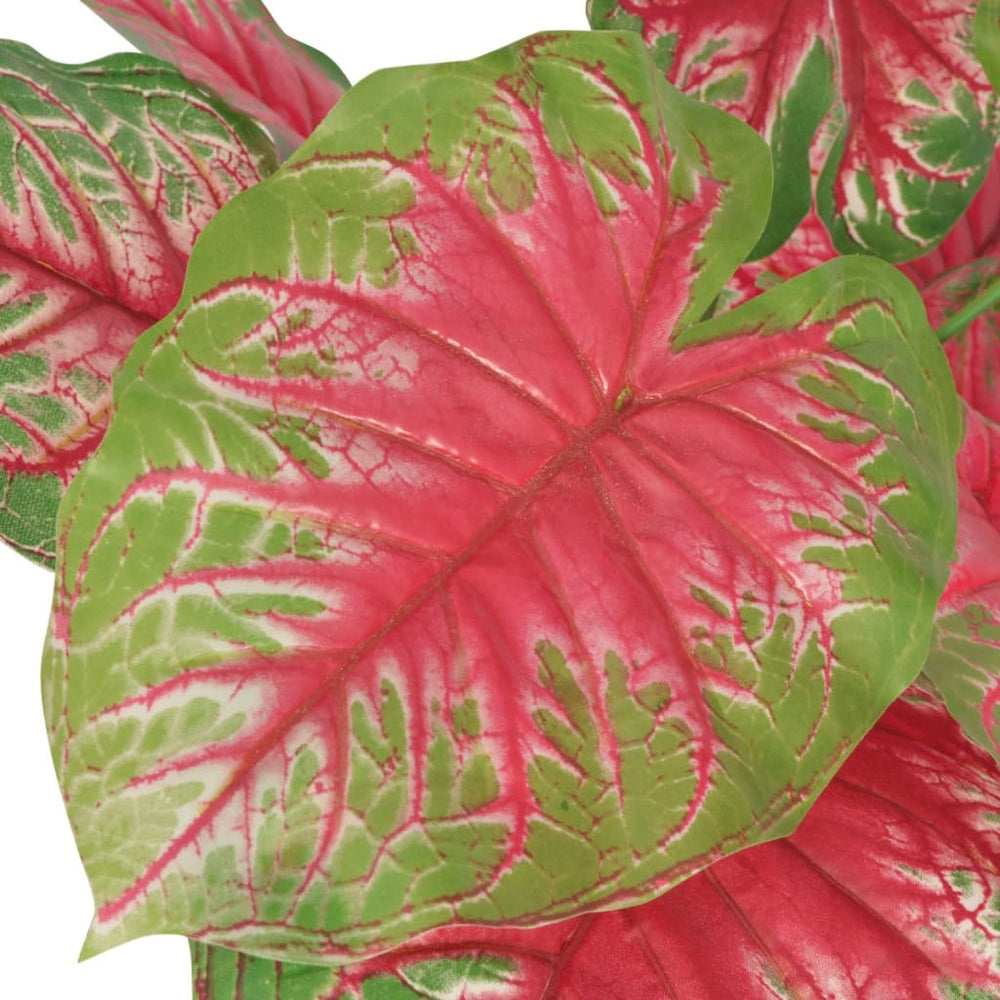 vidaXL Plante de Caladium artificielle avec pot 85 cm Rouge et vert