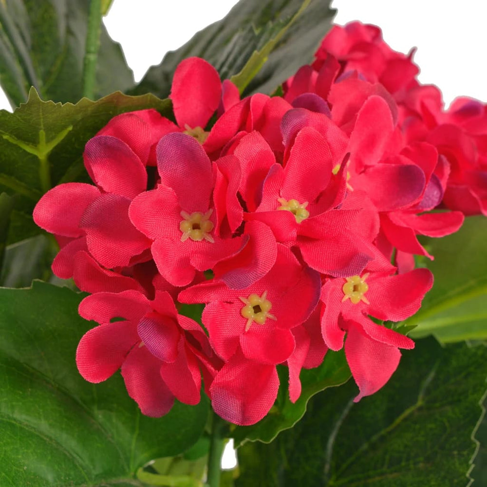 vidaXL Hortensia artificiel en pot 60 cm rouge