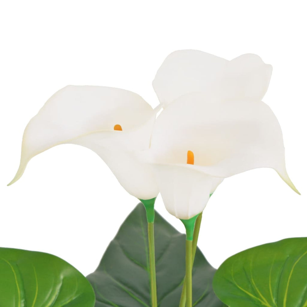 vidaXL Calla artificielle avec pot 85 cm Blanc