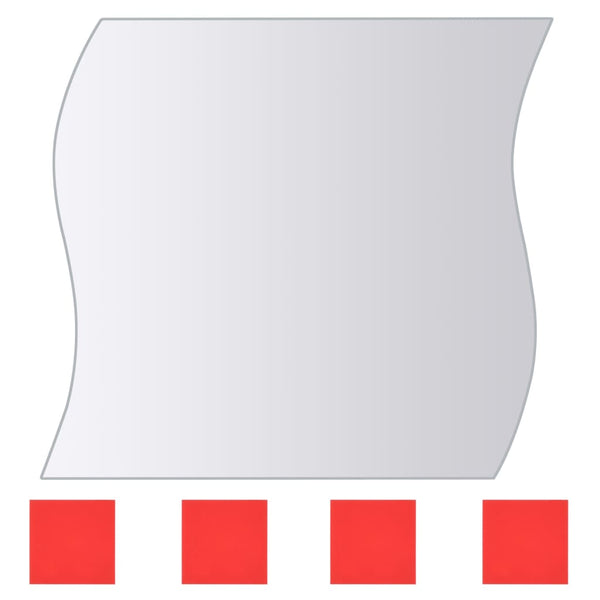 8-tlg. Spiegelfliesen-Set Verschiedene Formen Glas