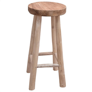 vidaXL Tabouret de bar en teck massif