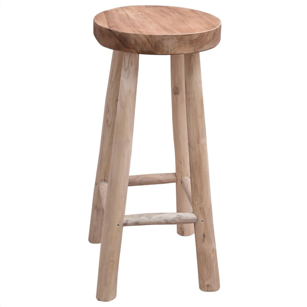 vidaXL Tabouret de bar en teck massif
