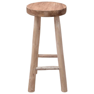 vidaXL Tabouret de bar en teck massif