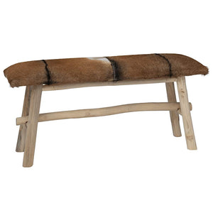 Sitzbank Ziegenleder Teak