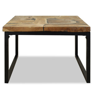 vidaXL Teak Resin Coffee Table 60x60x40 cm