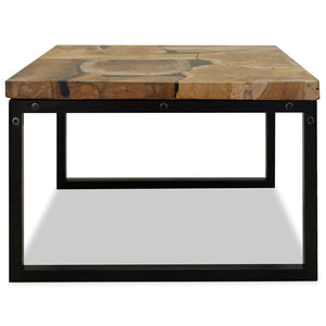 vidaXL Teak Resin Coffee Table 60x60x40 cm