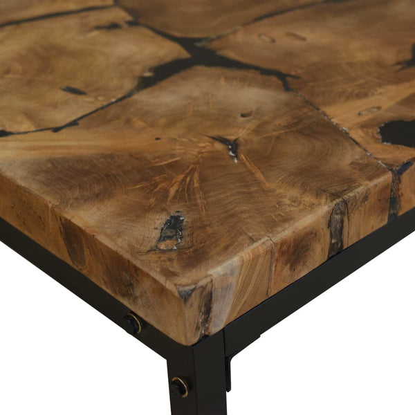 vidaXL Teak Resin Coffee Table 60x60x40 cm