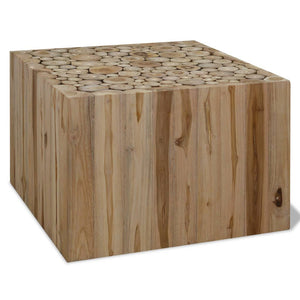 vidaXL Table basse en teck 50x50x35 cm