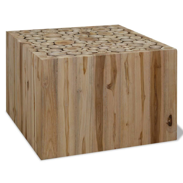 vidaXL Table basse en teck 50x50x35 cm