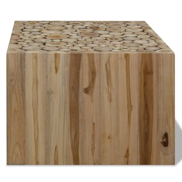 vidaXL Table basse en teck 50x50x35 cm