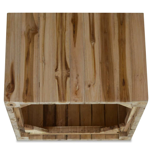 vidaXL Table basse en teck 50x50x35 cm