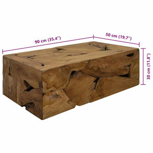 Couchtisch 90x50x30 cm Teakholz Braun