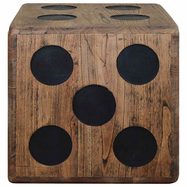 Aufbewahrungskiste Mindi-Holz 40 x 40 x 40 cm Würfel-Design