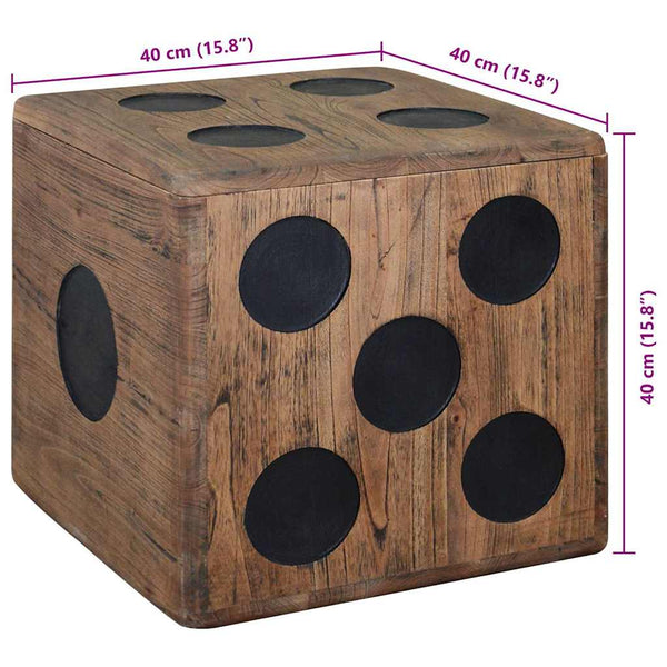 Aufbewahrungskiste Mindi-Holz 40 x 40 x 40 cm Würfel-Design