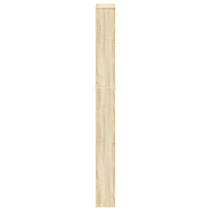 Schuhschrank mit 5 Fächern Spiegel Eiche 63x17x169,5 cm