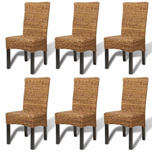 Esszimmerstühle 6 Stk. Abaca und Mango Massivholz