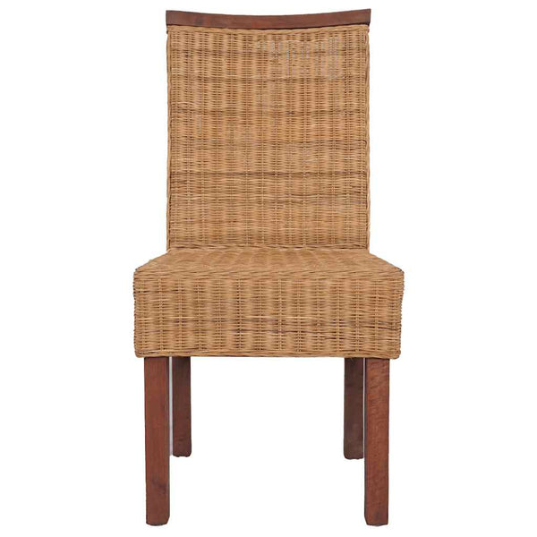 Esszimmerstühle 6 Stk. Natur Rattan Braun