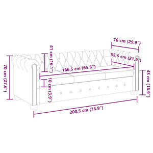 Chesterfield-Sofas 2-Sitzer und 3-Sitzer Braun