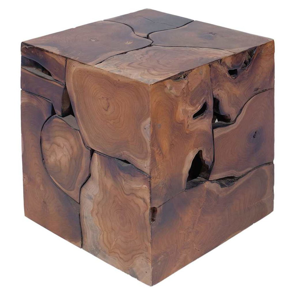 Hocker 2 Stk. Braun 40x40x45 cm Massivholz Teak