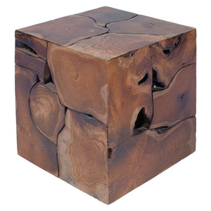 Hocker 2 Stk. Braun 40x40x45 cm Massivholz Teak