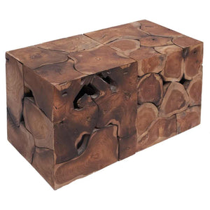 Hocker 2 Stk. Braun 40x40x45 cm Massivholz Teak