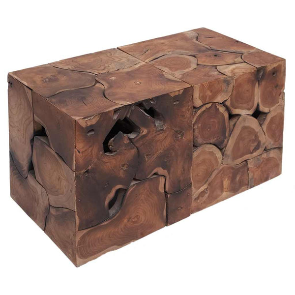 Hocker 2 Stk. Braun 40x40x45 cm Massivholz Teak