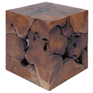 Hocker 2 Stk. Braun 40x40x45 cm Massivholz Teak