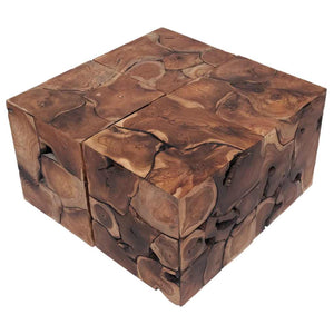 Hocker 4 Stk. Braun 40x40x45 cm Massivholz Teak
