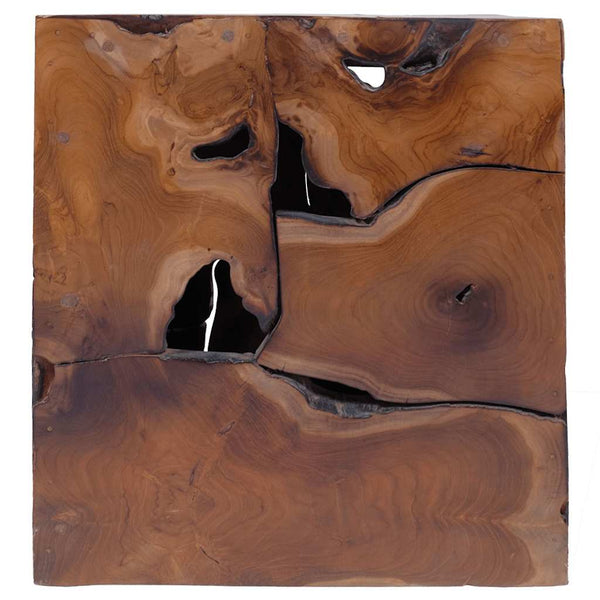 Hocker 4 Stk. Braun 40x40x45 cm Massivholz Teak
