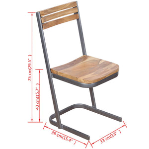 Esszimmerstühle 4 Stk. Massivholz Teak
