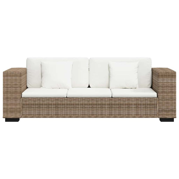 Sofa-Set 2-Sitzer und 3-Sitzer Echtes Rattan