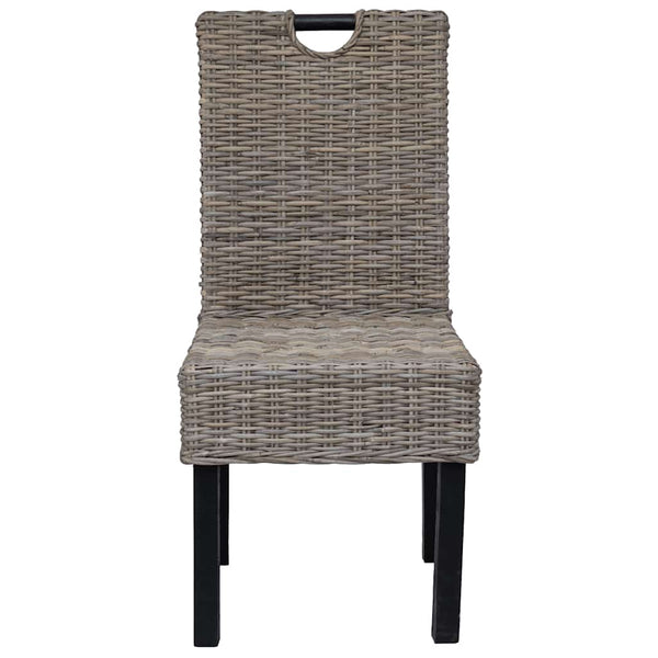 Esszimmerstuhl 4 Stk. Kubu-Rattan Mangoholz