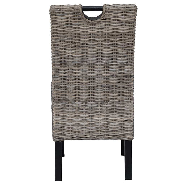 Esszimmerstuhl 4 Stk. Kubu-Rattan Mangoholz