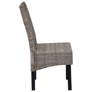 Esszimmerstühle 6 Stk. Kubu-Rattan Mangoholz