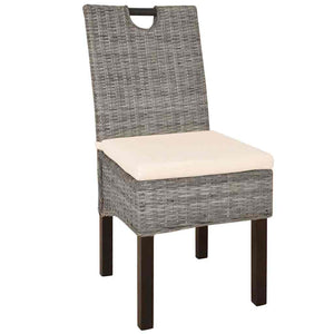 Esszimmerstühle 4 Stk. Kubu-Rattan Mangoholz