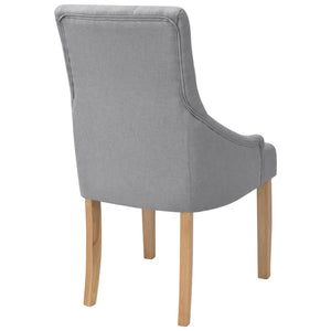 vidaXL Dining Chairs 4 pcs. Light Grey Fabric