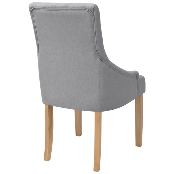 vidaXL Dining Chairs 4 pcs. Light Grey Fabric
