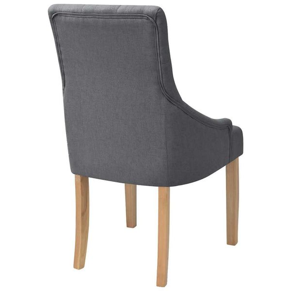 vidaXL Dining Chairs 6 pcs Dark Grey Fabric