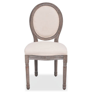 vidaXL Chaises de salle à manger 6 pcs Crème Tissu