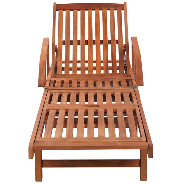 Sonnenliegen 2 Stk. mit Tisch Akazie Massivholz