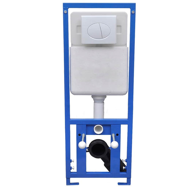 Hänge-Toilette mit Einbau-Spülkasten Keramik Weiß