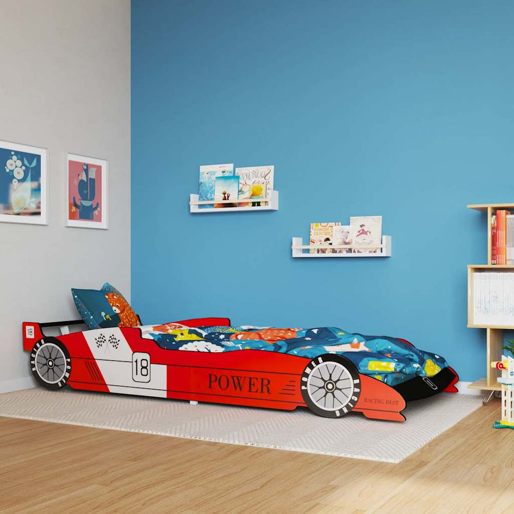vidaXL Lit de voiture de course 90x200 cm Rouge