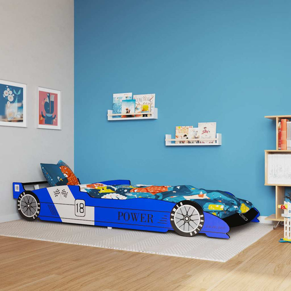 vidaXL Lit de course pour enfants 90x200 cm Bleu