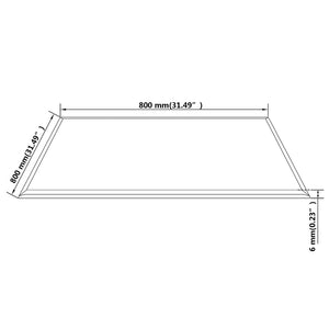 Tischplatte aus gehärtetem Glas Quadratisch 800 x 800 mm