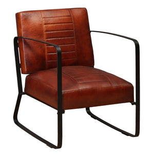 Loungesessel Braun Echtleder
