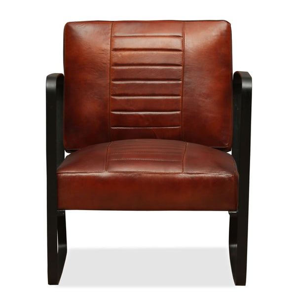 Loungesessel Braun Echtleder