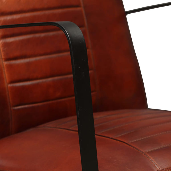 Loungesessel Braun Echtleder